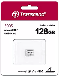 Карта памяти Transcend microSDXC 128GB 300S Class 10 UHS-I U3 V30 A1 (TS128GUSD300S) - миниатюра 2