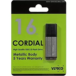 Флешка Verico USB 16Gb Cordial (1UDOV-MFGYG3-NN) Gray - миниатюра 2