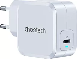 Мережевий зарядний пристрій Choetech 45w GaN/PPS PD USB-C home charger white (PD8007-EU-WH)
