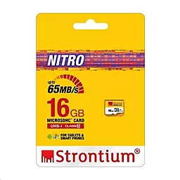 Карта пам'яті Strontium microSDHC 16GB Nitro 433X Class 10 USH-I U1 (SRN16GTFU1R) - мініатюра 2