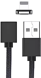 Кабель USB Essager Magic Power Magnetic 15w lightning сable black (EXCCXL-ML01) - миниатюра 3
