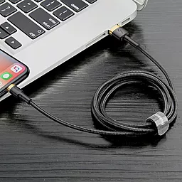 Кабель USB Baseus Cafule 3M Lightning Cable Gold/Black (CALKLF-RV1) - миниатюра 8