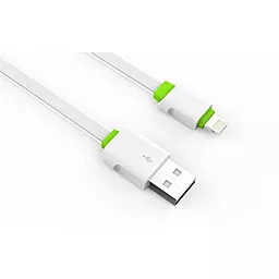 USB Кабель LDNio Lightning flat 2.1A 2 м. White (LS01) - мініатюра 4