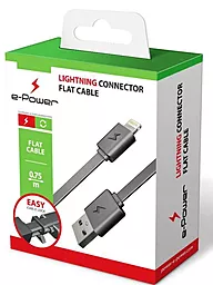 USB Кабель E-Power Lightning Cable Black (EP111DC) - мініатюра 2