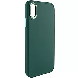 Чехол Epik TPU Bonbon Metal Style для Apple iPhone XS Max (6.5") Pine green - миниатюра 2