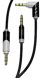 Аудио кабель SkyDolphin SR09 Rotate AUX mini Jack 3.5mm M/M Cable 1.5 м black (AUX-000064)