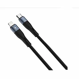 USB PD Кабель Proove Light Silicone 27W 3A 1M USB Type-C - Lightning Cable Black - миниатюра 2