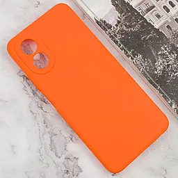 Чехол Silicone Case Candy Full Camera для Oppo A38 / A18 Orange - миниатюра 2