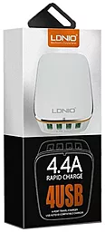 Мережевий зарядний пристрій LDNio Home Charger 4USB 4.4A White (DL-A4404) - мініатюра 12