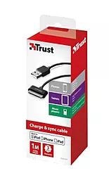 Кабель USB Trust 30-pin cable for Apple Black - миниатюра 3