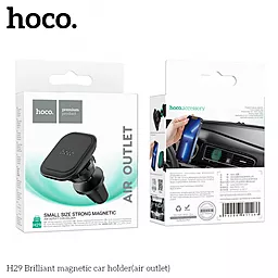 Автодержатель магнитный Hoco H29 Brilliant magnetic car holder(air outlet) Black - миниатюра 2