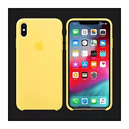 Чехол Silicone Case для Apple iPhone X, iPhone XS Yellow - миниатюра 2