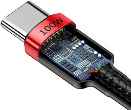 USB PD Кабель Baseus Cafule 20V 5A 2M USB Type-C - Type-C Cable Red/Black (CATKLF-AL91) - мініатюра 3