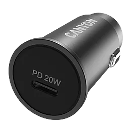 Автомобильное зарядное устройство Canyon PD 20W USB-C Port Black (CNS-CCA20B) - миниатюра 3