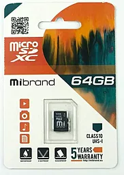 Карта пам'яті Mibrand microSDXC 64GB Class 10 UHS-1 U1 (MICDXU1/64GB)