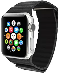 Сменный ремешок для умных часов Apple Watch Leather Loop Band 42mm Black - миниатюра 4