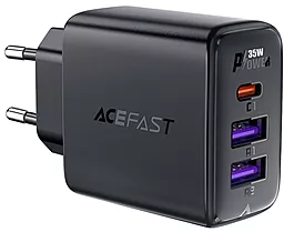 Сетевое зарядное устройство AceFast A57 35w GaN PD/QC 2USB-A/USB-C ports black - миниатюра 3