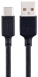 Кабель USB Momax Zero 3A 0.3M USB Type-C Cable Black