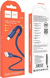 Кабель USB Hoco X71 Especial micro USB Cable Blue - миниатюра 4