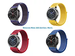 Набор ремешков 4 цвета Nylon Style Becover для Motorola Moto 360 2nd Gen. Men's Boy Multicolor (706555)