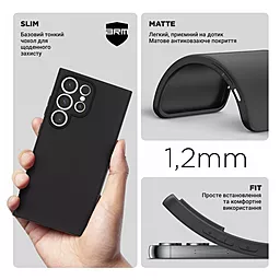 Чехол ArmorStandart Matte Slim Fit для Samsung Galaxy S24 Ultra Black (ARM72478) - миниатюра 3