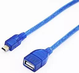 OTG-переходник EasyLife M-F Mini USB - USB-A 1.5m Blue
