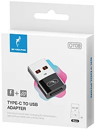 Адаптер-переходник SkyDolphin OT08 Mini M-F USB-A -> USB Type-C Black (ADPT-00031) - миниатюра 2
