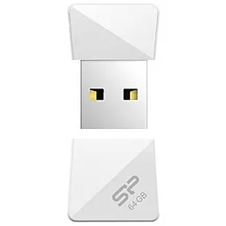 Флешка Silicon Power 64Gb Touch T08 White USB 2.0 (SP064GBUF2T08V1W) - миниатюра 3