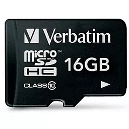 Карта памяти Verbatim microSDHC 16GB Class 10 (U0121570)