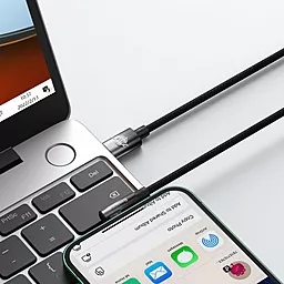 Кабель USB PD Baseus MVP 2 Elbow-shaped 20W 2M USB Type-C - Lightning Cable Black (CAVP000301) - миниатюра 6