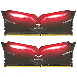 Оперативная память Team DDR4 32GB (2x16GB) 3200 MHz T-Force Night Hawk Red LED (THRD432G3200HC16CDC01)