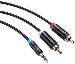Аудио кабель Vention AUX mimi Jack 3.5mm - 2xRCA M/M cable 1м black (BCLBF) - миниатюра 2