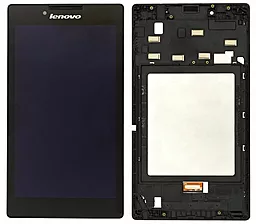 Дисплей для планшета Lenovo TAB 2 A7-30HC (желтый шлейф, #TV070WSM-TL0) + Touchscreen with frame (original) Black