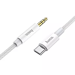 Аудио кабель Hoco UPA19 Aux mini Jack 3.5 mm - USB Type-C M/M Cable 1 м silver - миниатюра 3