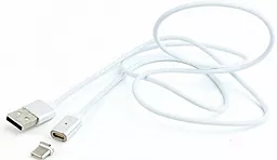 Кабель USB Cablexpert Magnetic micro USB Cable White (CC-USB2-AMmUMM-1M)