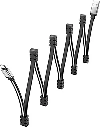 Кабель USB Hoco U103 Magnetic Absorption Charging Data Lightning Cable Black - миниатюра 3
