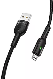 Кабель USB Borofone BU17 Starlight micro USB Cable Black - миниатюра 2
