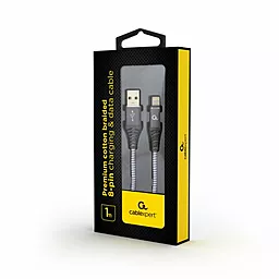 Кабель USB Cablexpert Premium 2.1a Lightning Cable Grey (CC-USB2B-AMLM-1M-WB2) - миниатюра 2