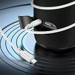 Аудио кабель Borofone BL18 Aux mini Jack 3.5 mm - USB Type-C M/M Cable 1 м white - миниатюра 4