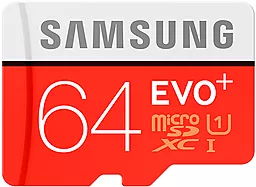 Карта памяти Samsung microSDXC 64GB Evo Plus Class 10 UHS-I U1 + SD-адаптер (MB-MC64DA) - миниатюра 3