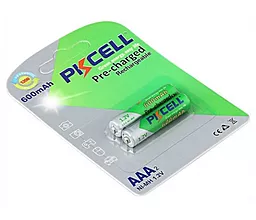 Акумулятор PKCELL Pre-Charged AAA / HR03 600mAh 1.2V Ni-MH TipTop 2шт. (PC/AAA600-2BA/09324) 1.2 V
