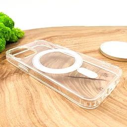 Чехол Epik Silicone Case Full с MagSafe iPhone 14 Transparent - миниатюра 2