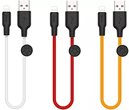 Кабель USB Hoco X21 Plus Silicone Lightning Cable 0.25m Black/White - миниатюра 5