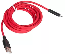 Кабель USB Hoco X21 Plus Silicone USB Type-C 2m Black / Red - миниатюра 5
