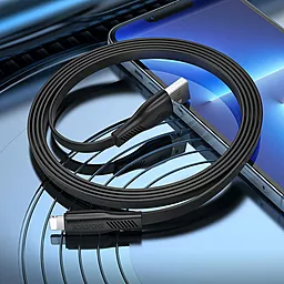 Кабель USB Borofone BX85 Auspicious 2.4A Lightning Cable Black - миниатюра 5