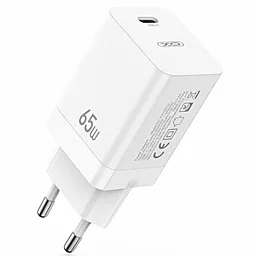 Сетевое зарядное устройство XO CE10 65w GAN PD USB-C + USB-C to USB-C cable white - миниатюра 5