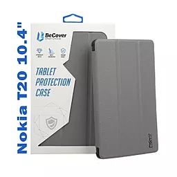 Чехол для планшета BeCover Smart Case для Nokia T20 10.4" Gray (708048) - миниатюра 3