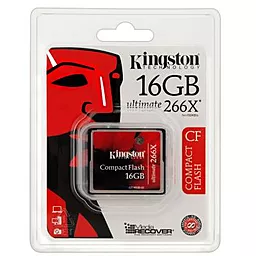 Карта памяти Kingston Compact Flash 16GB Ultimate 266x (CF/16GB-U2) - миниатюра 3