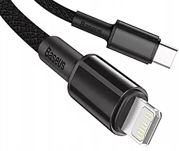 Кабель USB PD Baseus High Density Braided 20W USB Type-C - Lightning Cable Black (CATLGD-01) - миниатюра 3