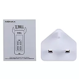 Мережевий зарядний пристрій Momax U.Bull 25w 4xUSB-A ports charger white (UM4GSAW) - мініатюра 8
